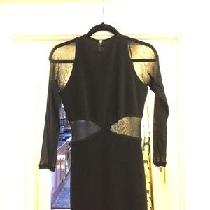 Dana Deatherage Black Long dress with mesh